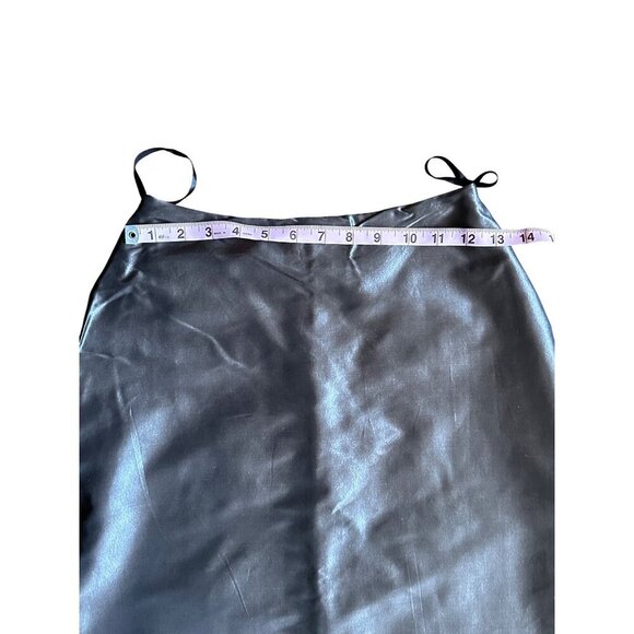 Vintage Metallic  Silk Maxi Skirt With High Shine Finish & A-Line Silhouette Wom - Picture 6 of 16